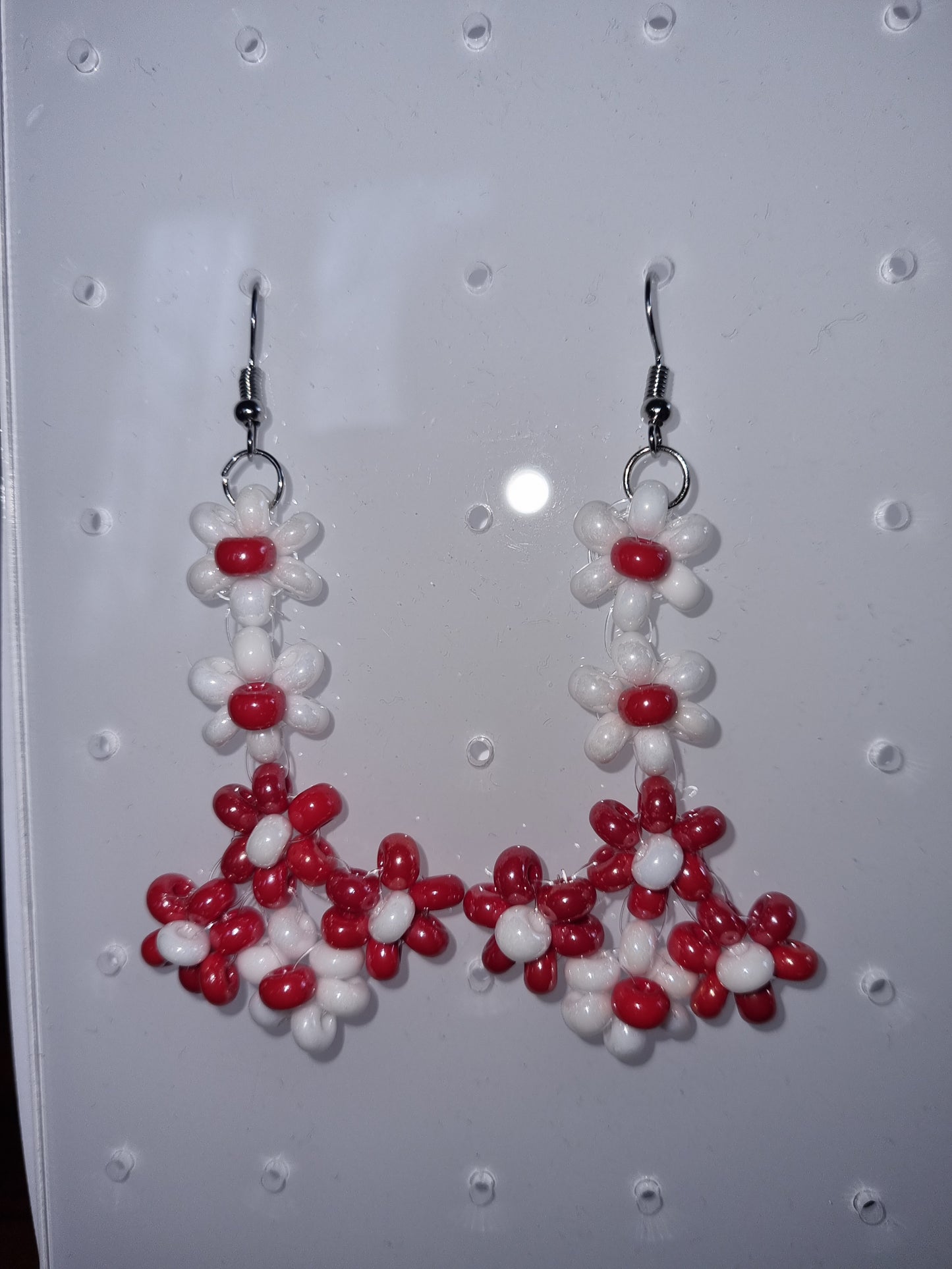 Boucles d'oreilles en perles en verre.