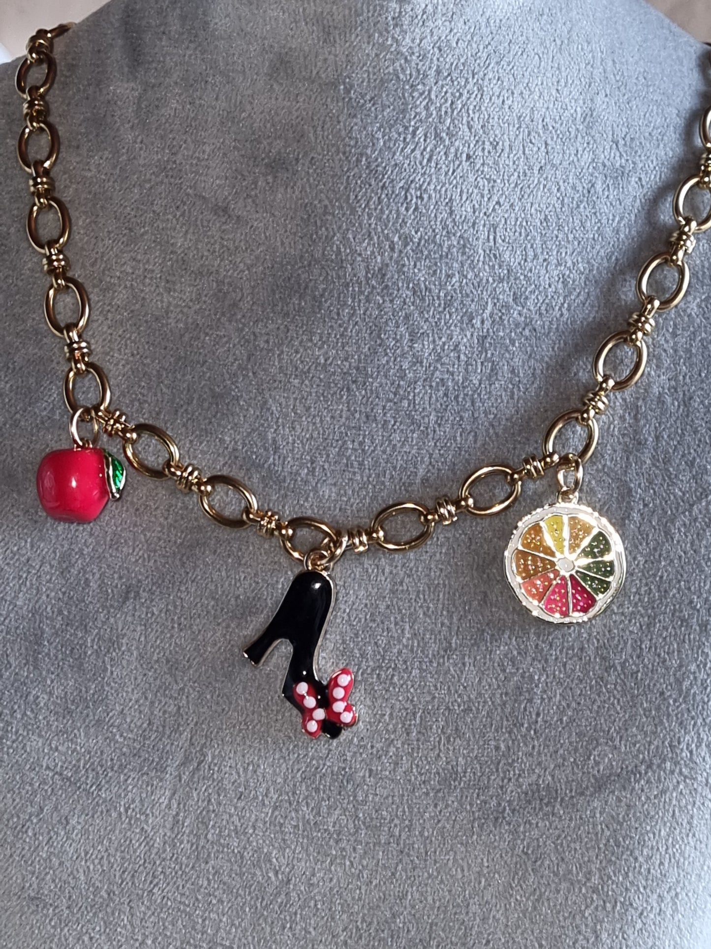 Collier acier inoxydable avec pampilles