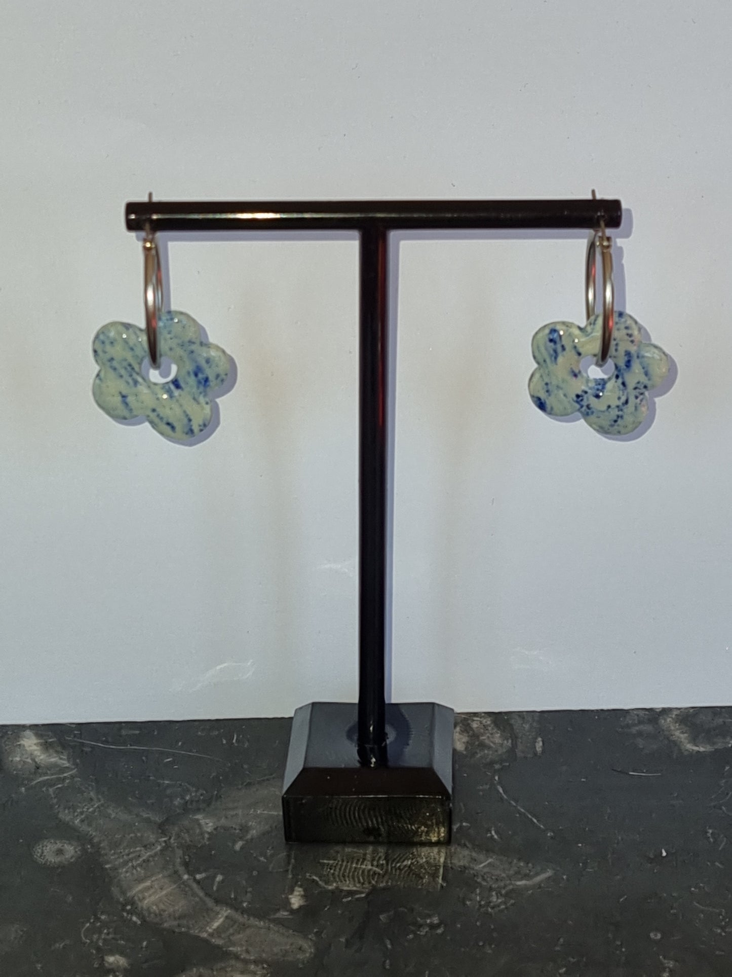 Boucles d'oreilles polymère et résine uv