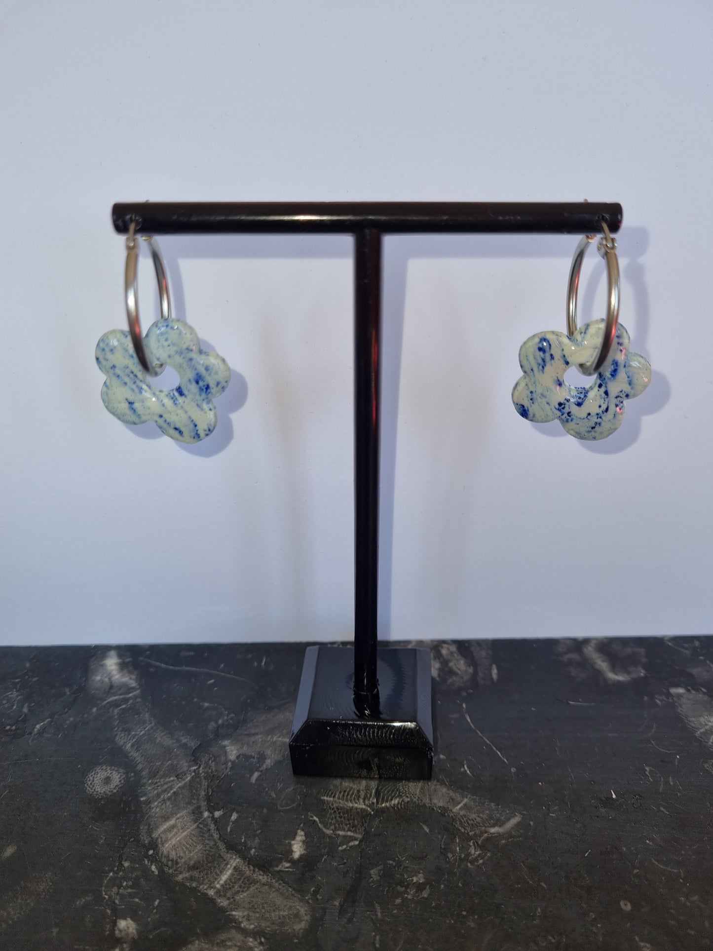 Boucles d'oreilles polymère et résine uv