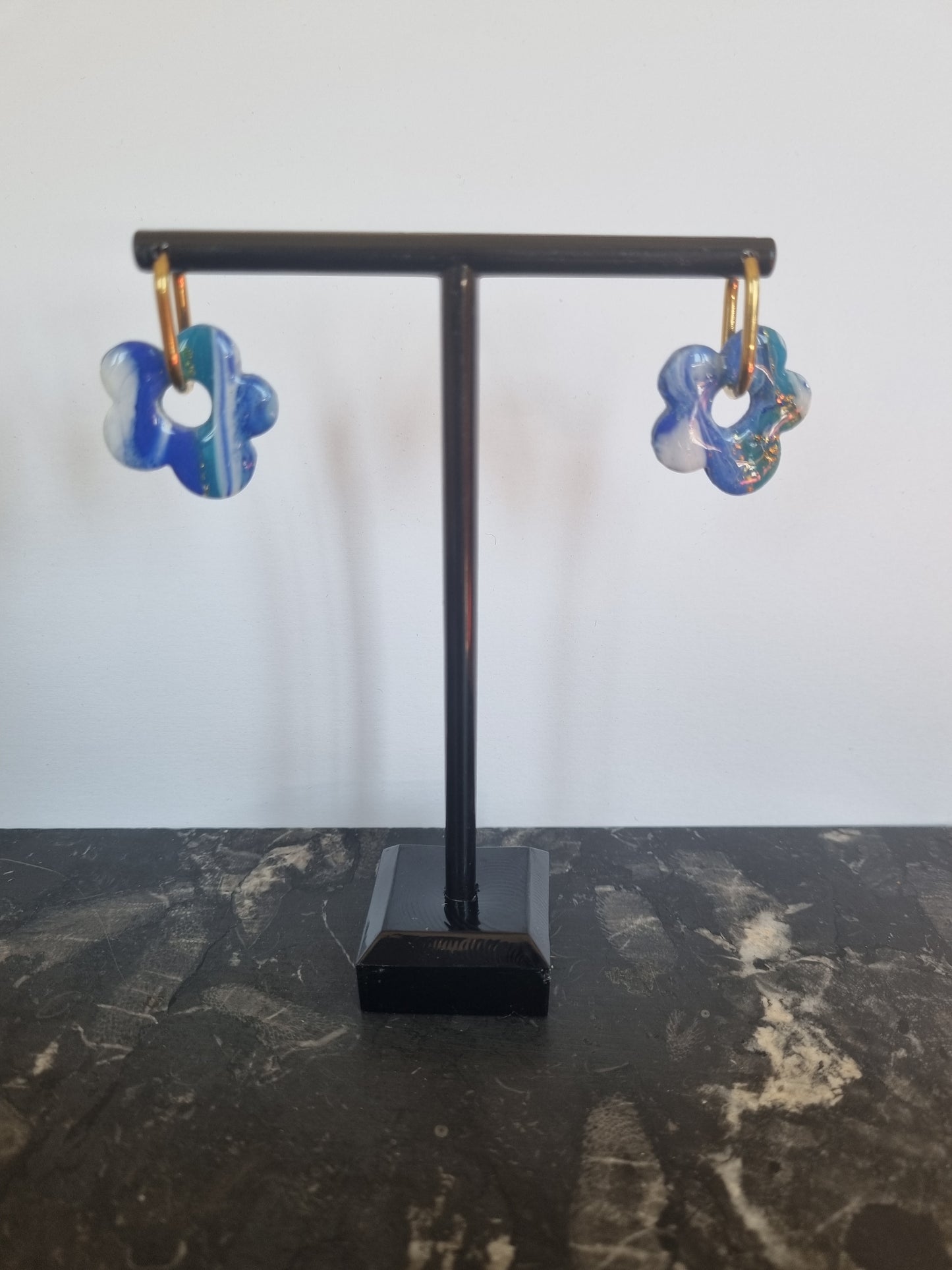 Boucles d'oreilles polymère résine