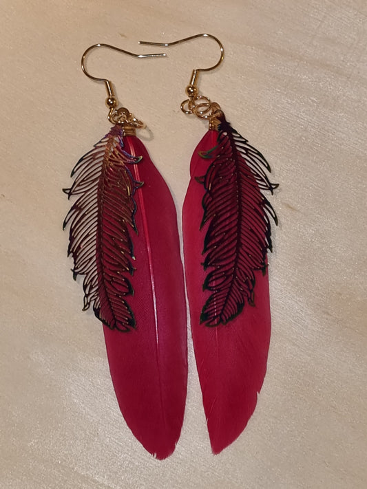 Boucles d'oreilles plumes