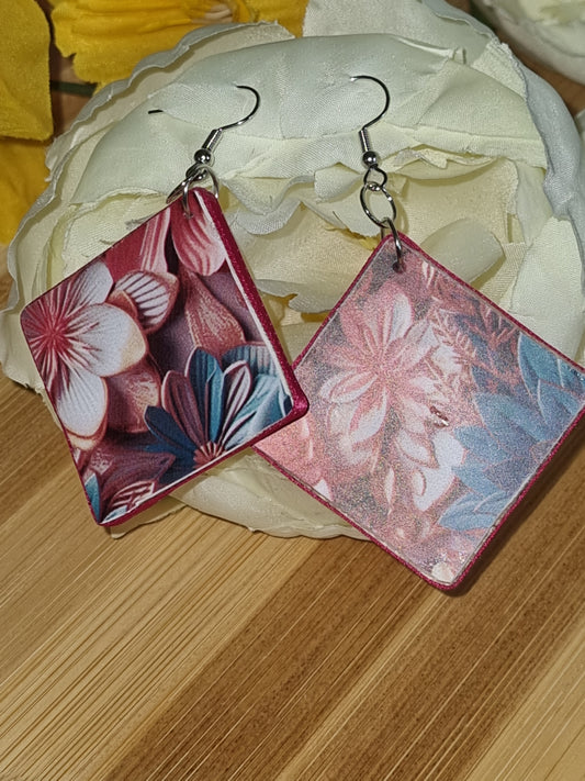 Boucles d'oreilles carré