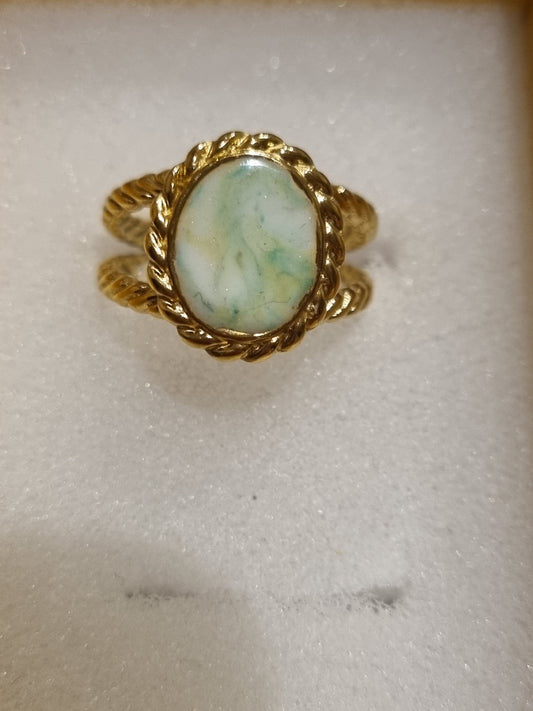 Bague motif en polymère