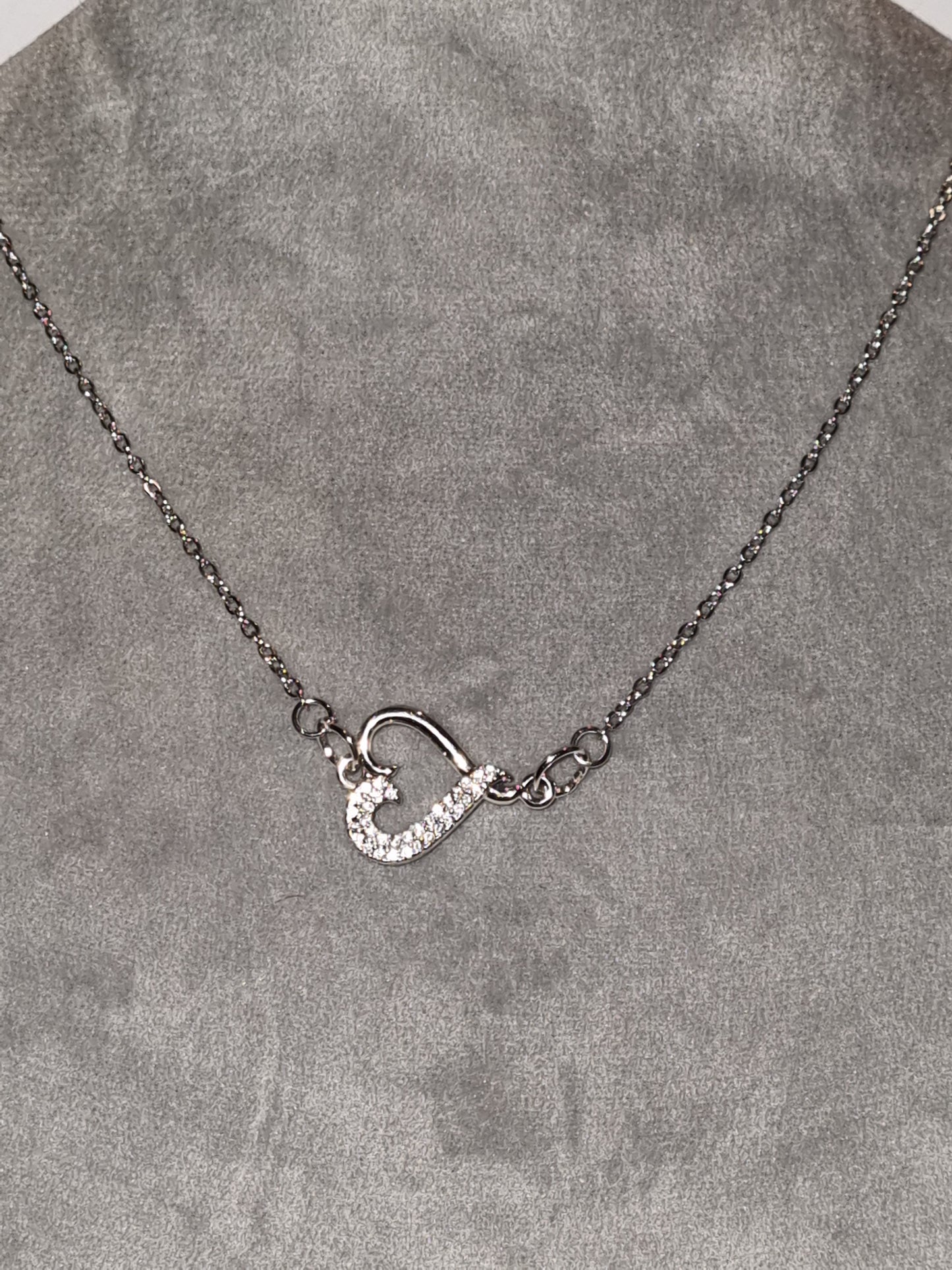 Pendentif fantaisie cœur acier inoxydable