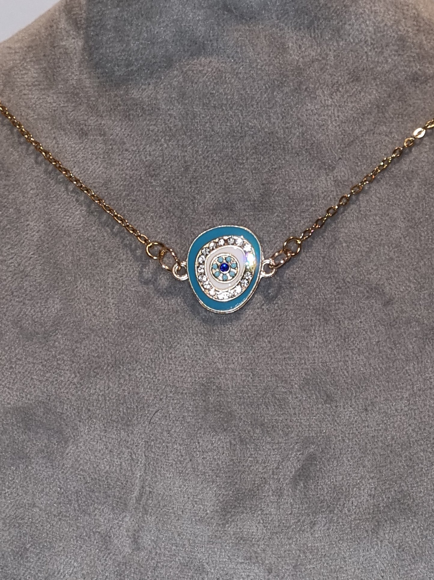 Pendentif fantaisie chaine acier inoxydable.