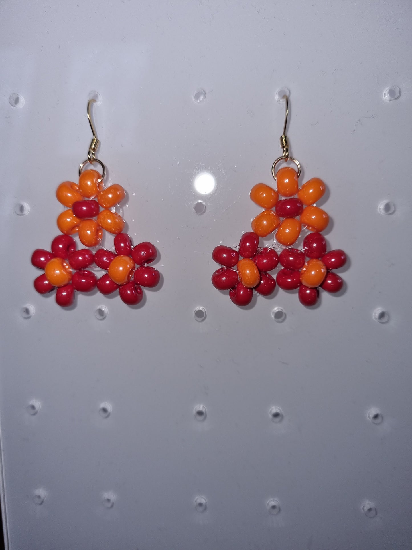 Boucles d'oreilles fantaisie en perles en verre