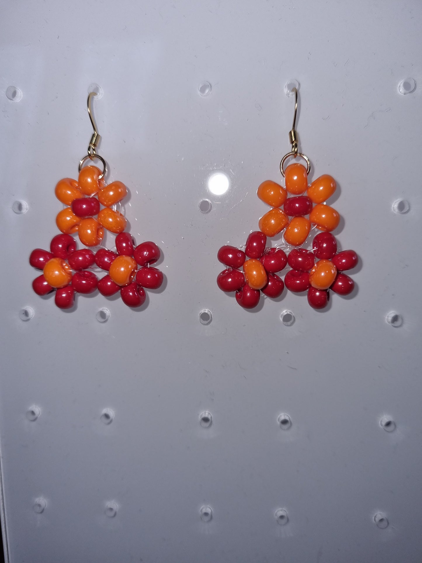 Boucles d'oreilles fantaisie en perles en verre