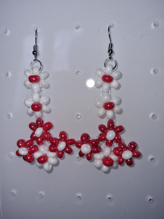 Boucles d'oreilles en perles en verre.