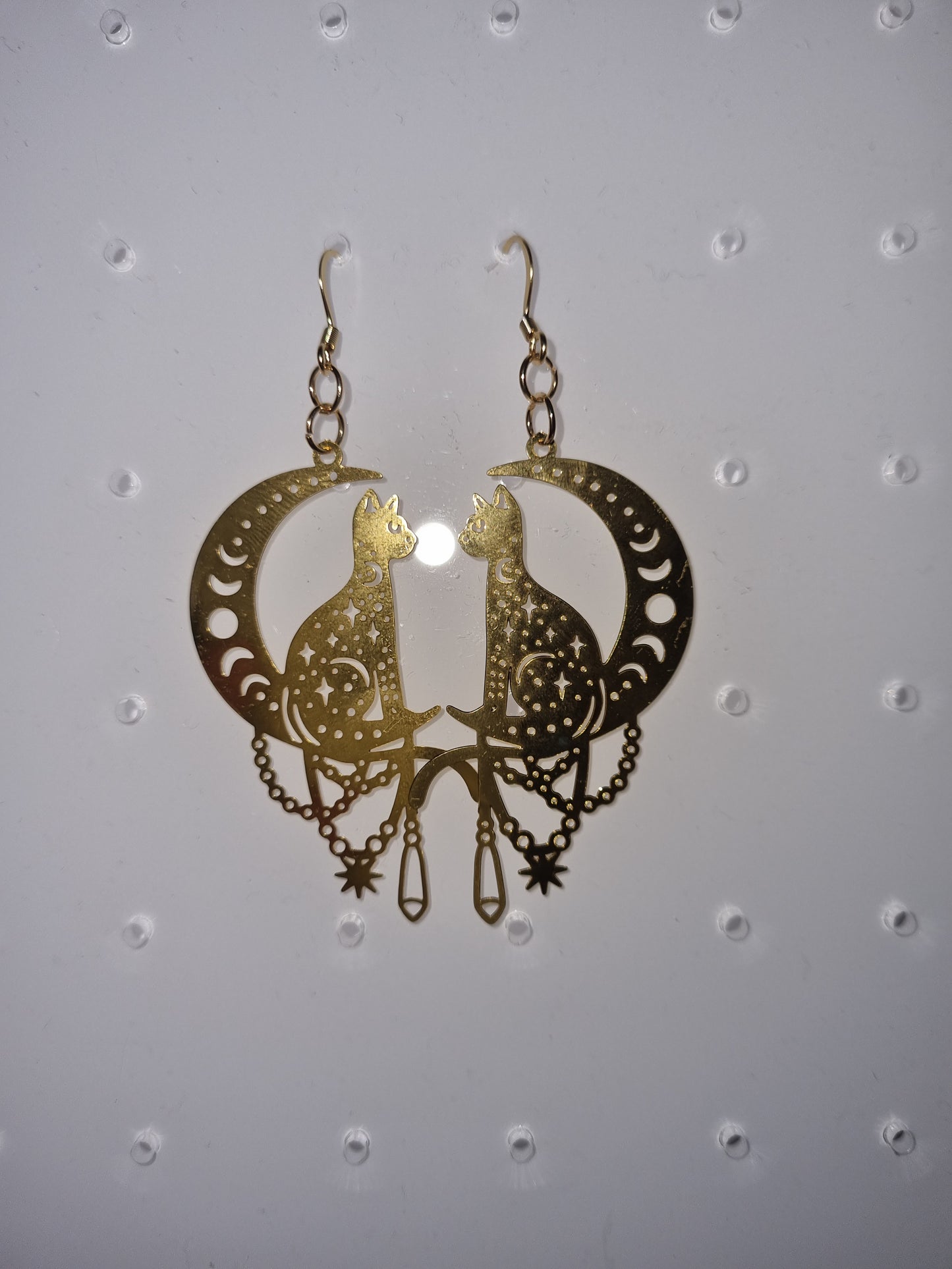Boucles d'oreilles fantaisie filigrane chats