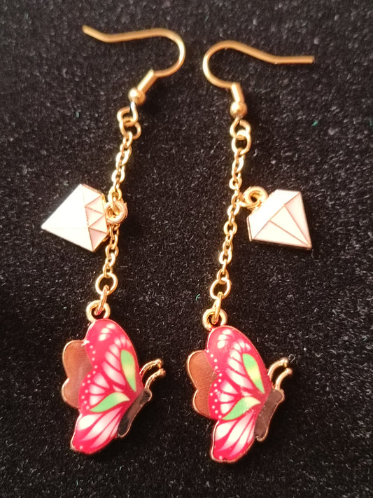 Boucles d'oreilles papillons
