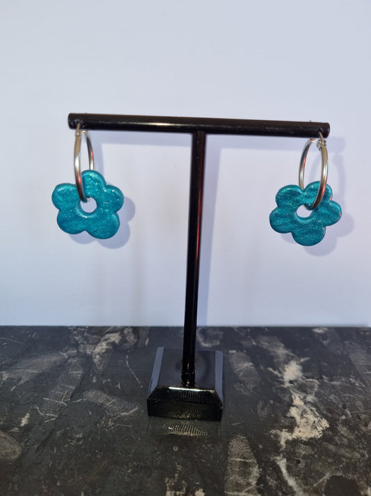 Boucles d'oreilles polymère résine uv