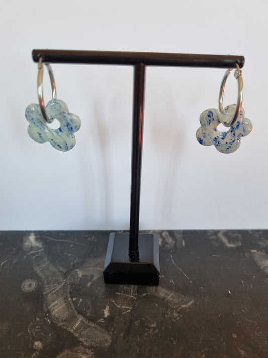 Boucles d'oreilles polymère et résine uv