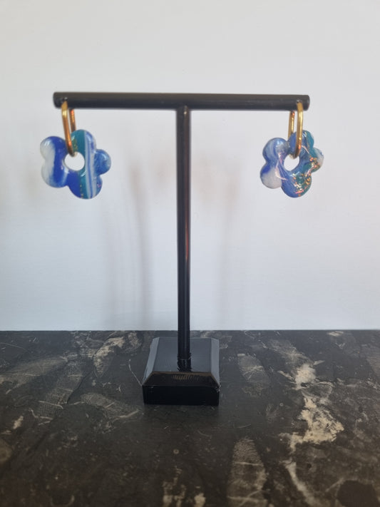 Boucles d'oreilles polymère résine